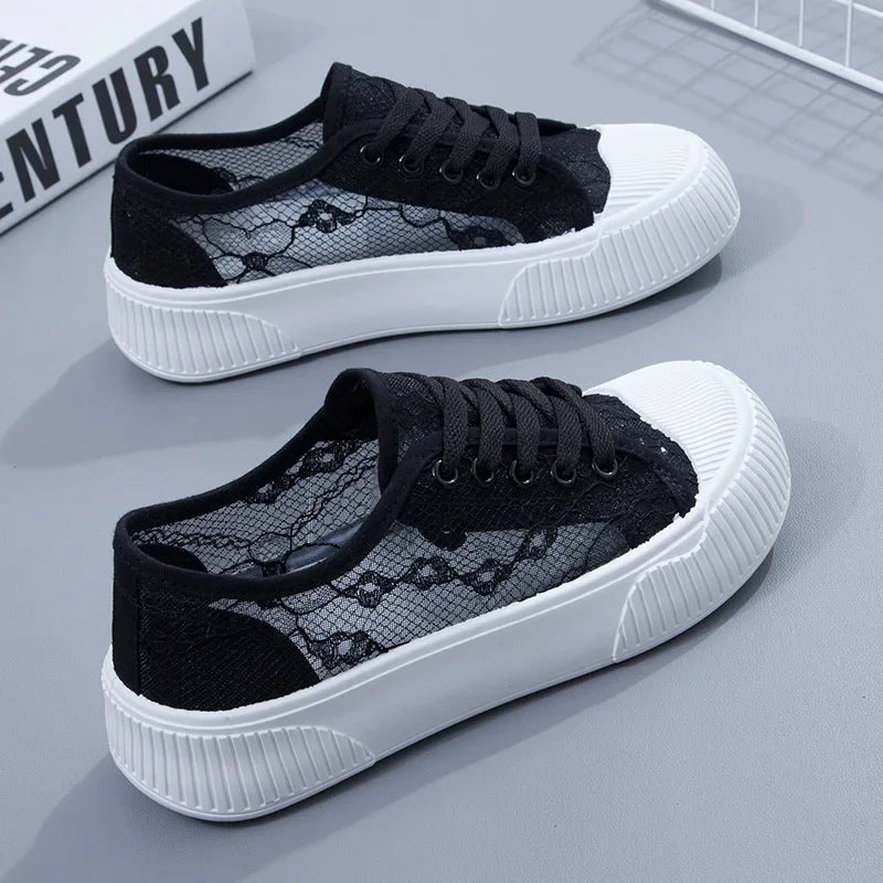 Luna Elegante Florale Mesh Sneakers