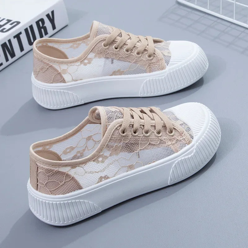 Luna Elegante Florale Mesh Sneakers
