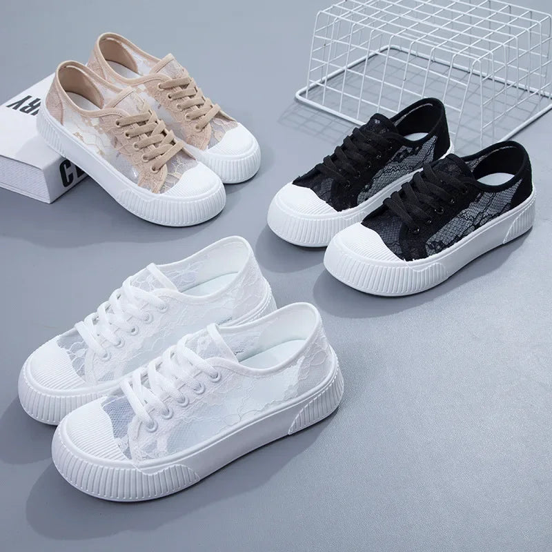 Luna Elegante Florale Mesh Sneakers