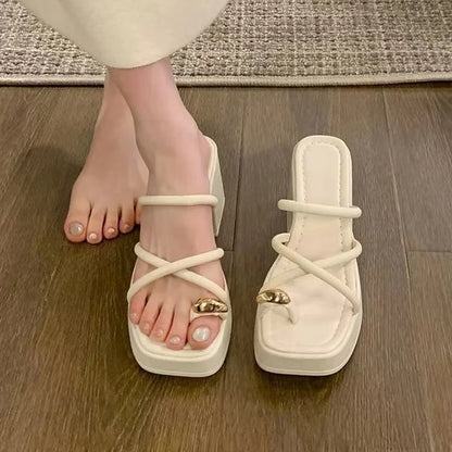 New Brand's Dikke Hak Sandalen voor Dames
