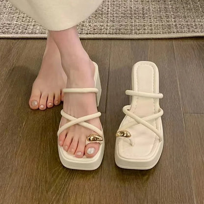 New Brand's Dikke Hak Sandalen voor Dames