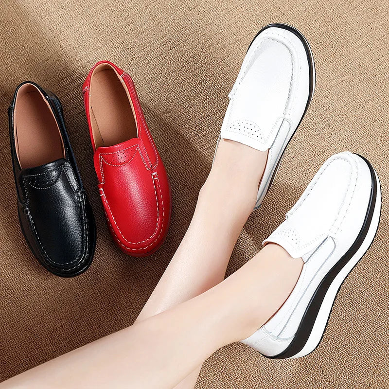 Nieuwe Platform Flats Loafers voor Dames - Stijlvolle Comfortabele Wandelsneakers