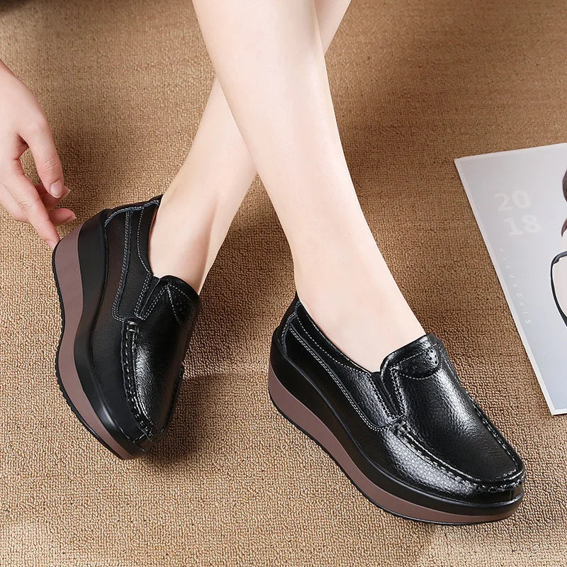 Nieuwe Platform Flats Loafers voor Dames - Stijlvolle Comfortabele Wandelsneakers