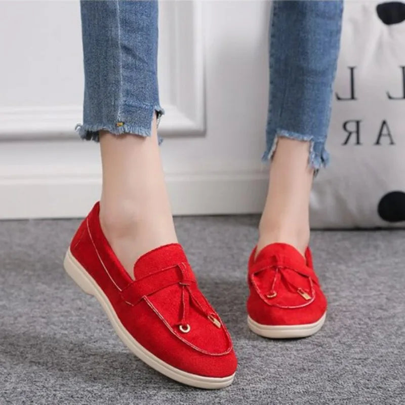 FashionWalk Leren Kasjmier Loafers