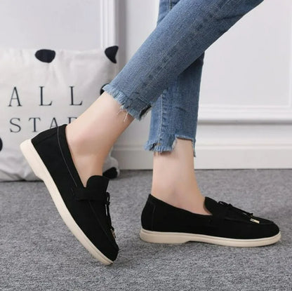 FashionWalk Leren Kasjmier Loafers
