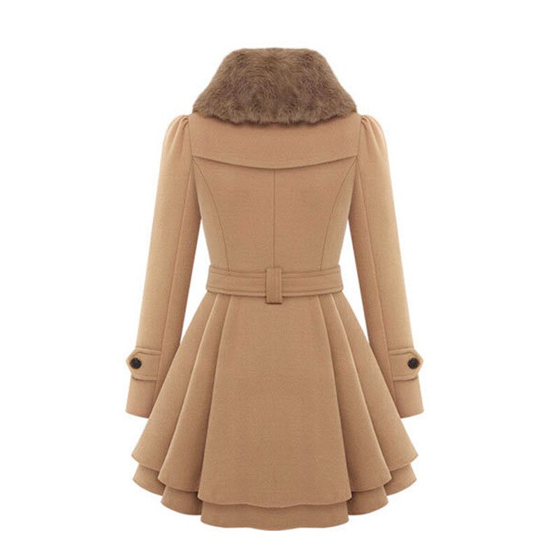 Dames Winter Trenchcoat – Slim Fit met Ceintuur & Dubbele Sluiting