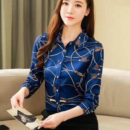 Nieuwe Zijde Blouse Voor Vrouwen