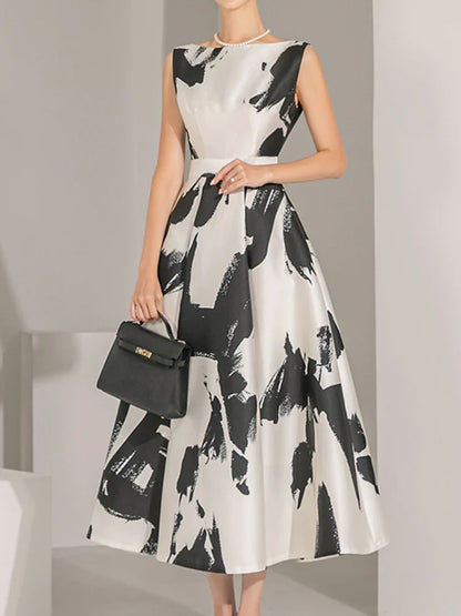 Vintage Strand Midi Jurk Bella Eleganza