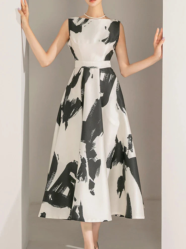 Vintage Strand Midi Jurk Bella Eleganza