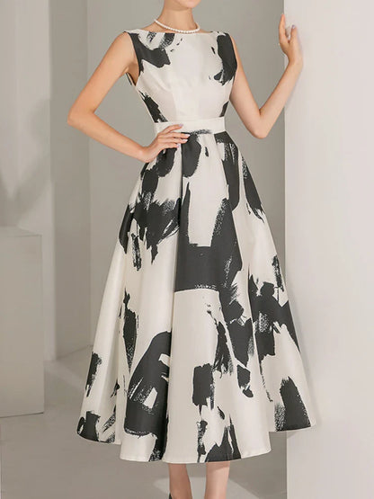Vintage Strand Midi Jurk Bella Eleganza