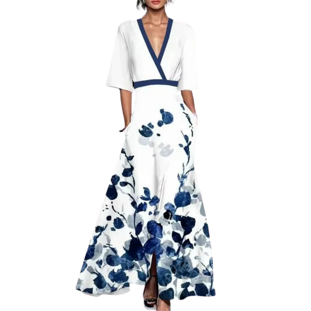 Vrouwelijke Zomerjurk met Taille en Luxueus Ontwerp - Mode Vibes