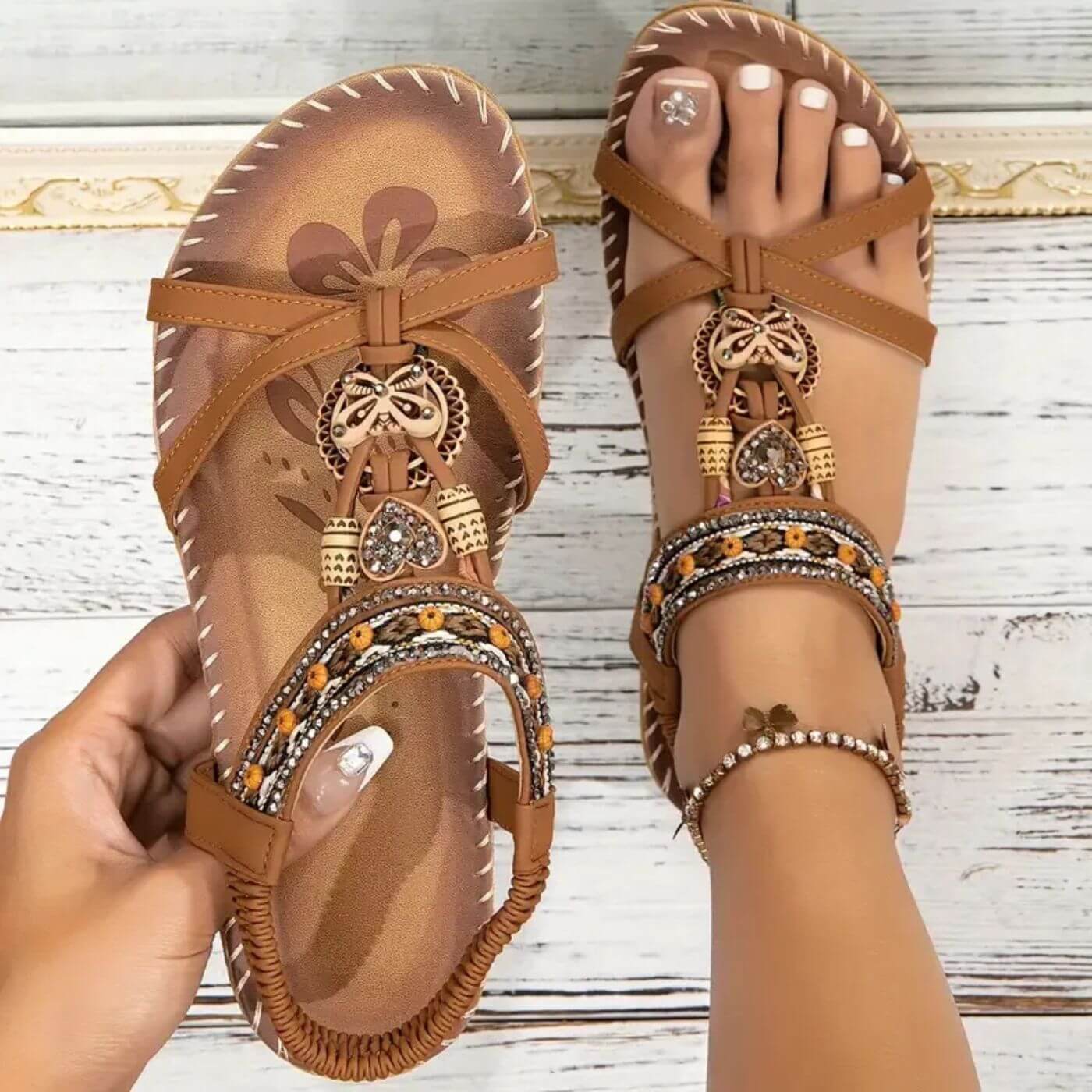Dames Sandalen Verstelbare Bandjes Comfortabele Pasvorm