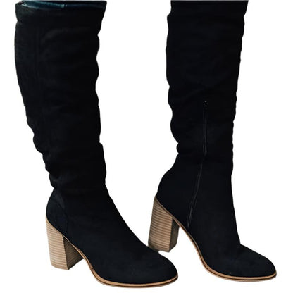 Dames Laarzen Zwart Kniehoogte Comfortabele Schoenen - Mode Vibes