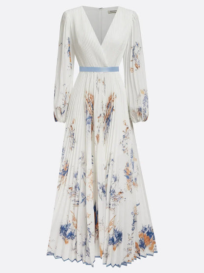 Nora | Maxi-jurk met lange mouwen en bloemenprint 3