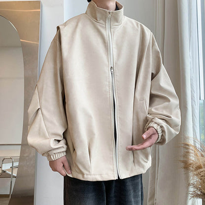 Kunstleder Jas Faux Suede Vintage Stijl
