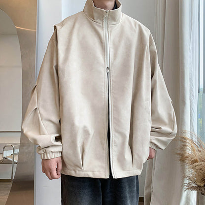 Kunstleder Jas Faux Suede Vintage Stijl