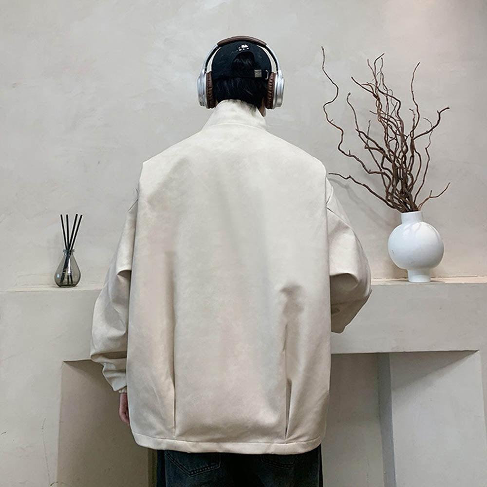 Kunstleder Jas Faux Suede Vintage Stijl