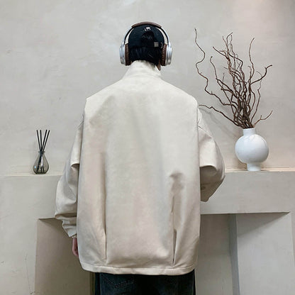 Kunstleder Jas Faux Suede Vintage Stijl