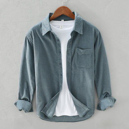 Retro Corduroy Overhemd voor Heren – Elegant & Tijdloos voor Elke Gelegenheid