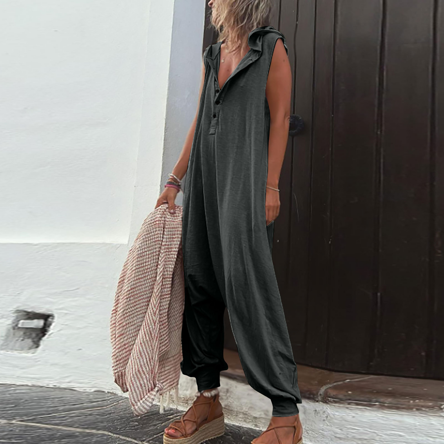 Boho Jumpsuit Zomerjurk Vrouwen Losse Fit - Mode Vibes