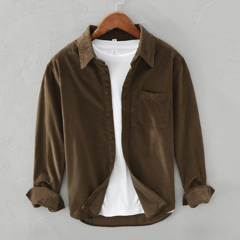 Retro Corduroy Overhemd voor Heren – Elegant & Tijdloos voor Elke Gelegenheid