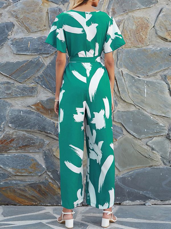 Elegante Jumpsuit Chiffon Wijde Pijpen Vrouwelijk