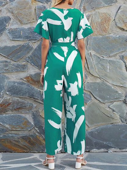 Elegante Jumpsuit Chiffon Wijde Pijpen Vrouwelijk