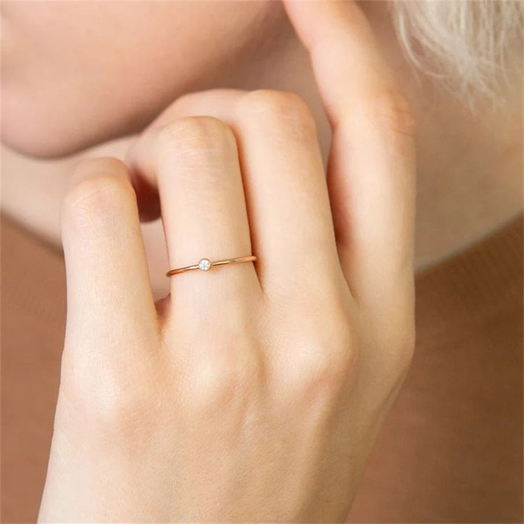 Geboortesteen Ring Zirkonia Celestia