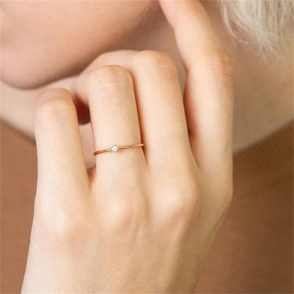 Geboortesteen Ring Zirkonia Celestia