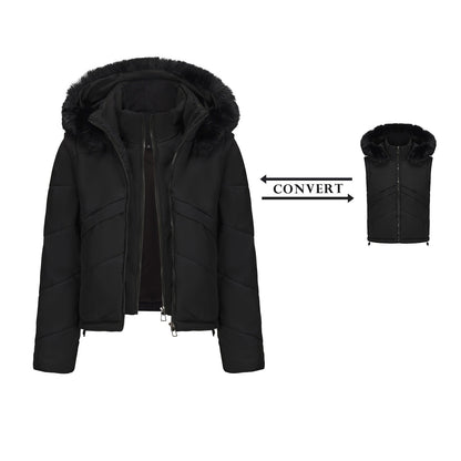 Dames Winterjas 2-in-1 met Uitneembaar Bodywarmer en Capuchon