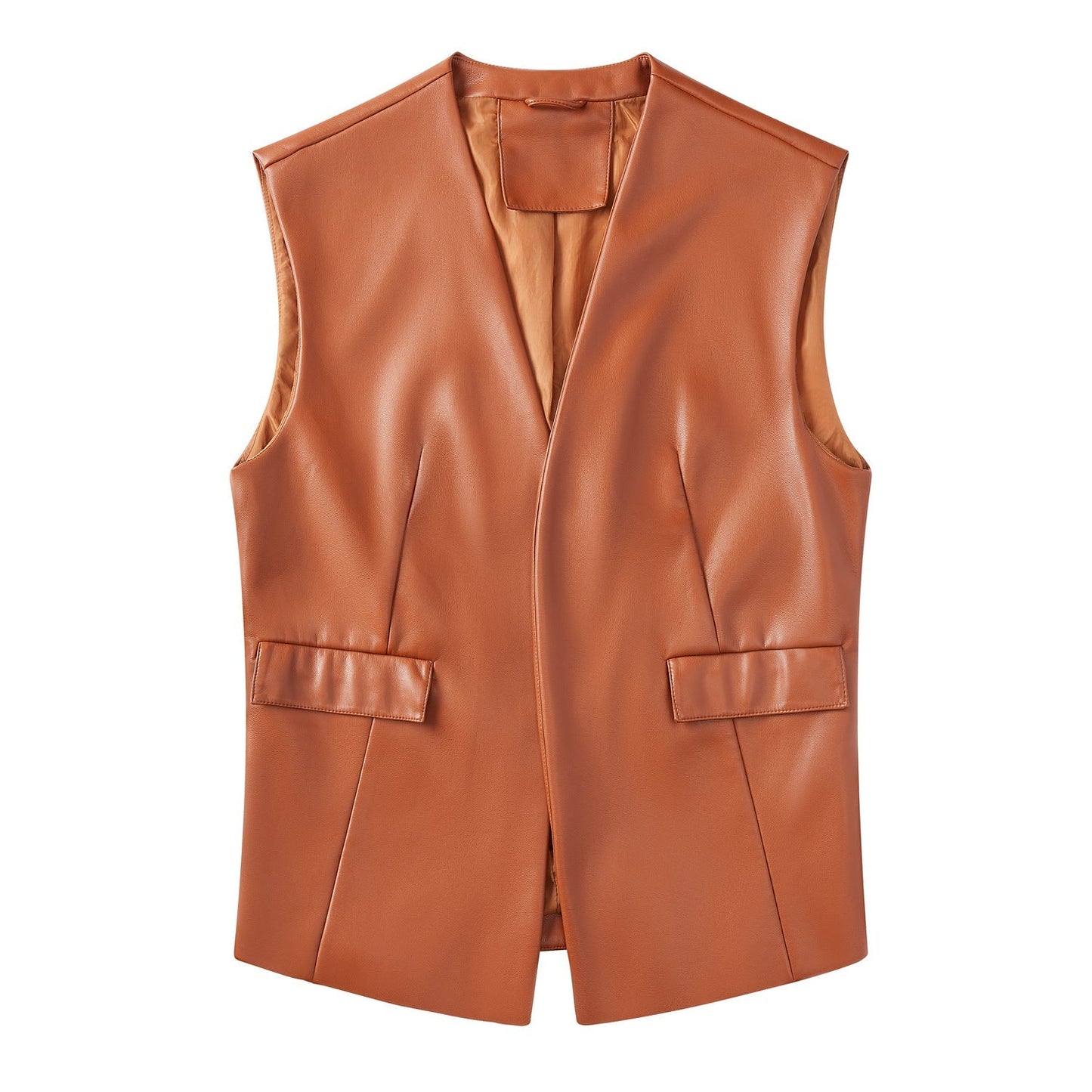 Dames Imitatieleer Gilet Bodil