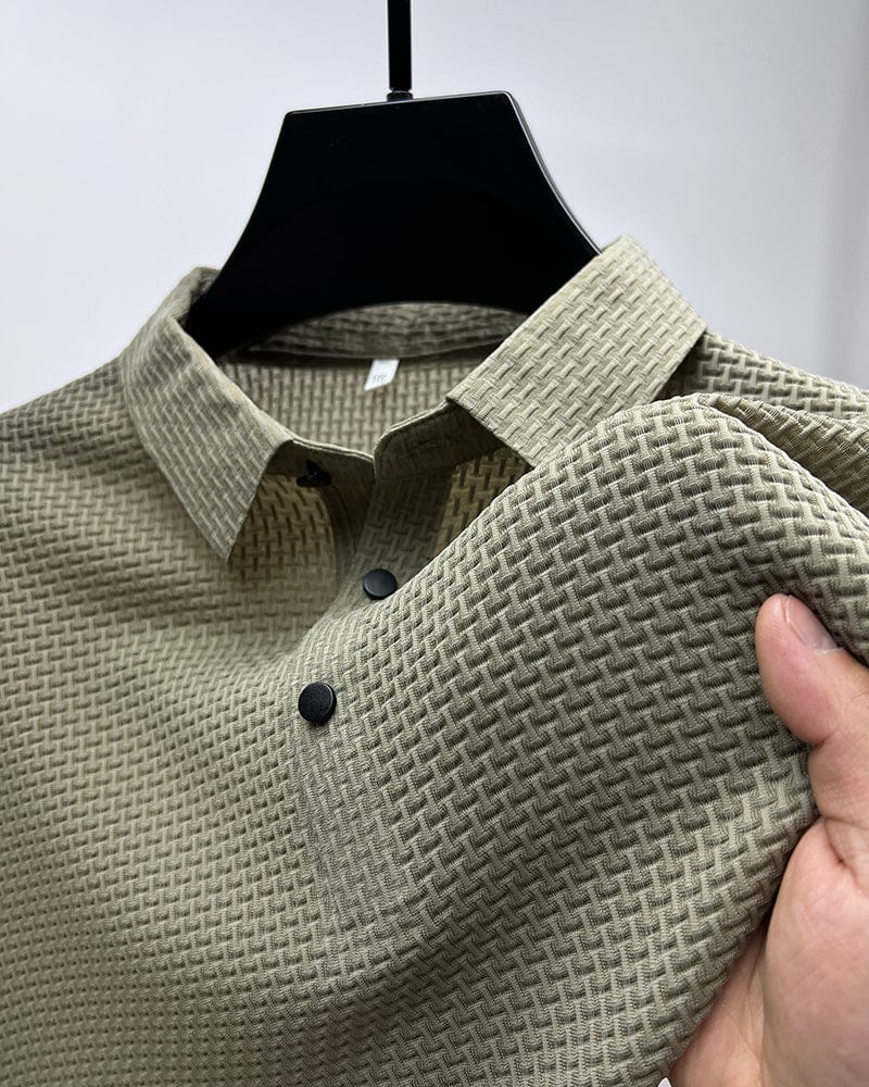 Mannen Overhemd Elegante Stijl Klassiek Wit