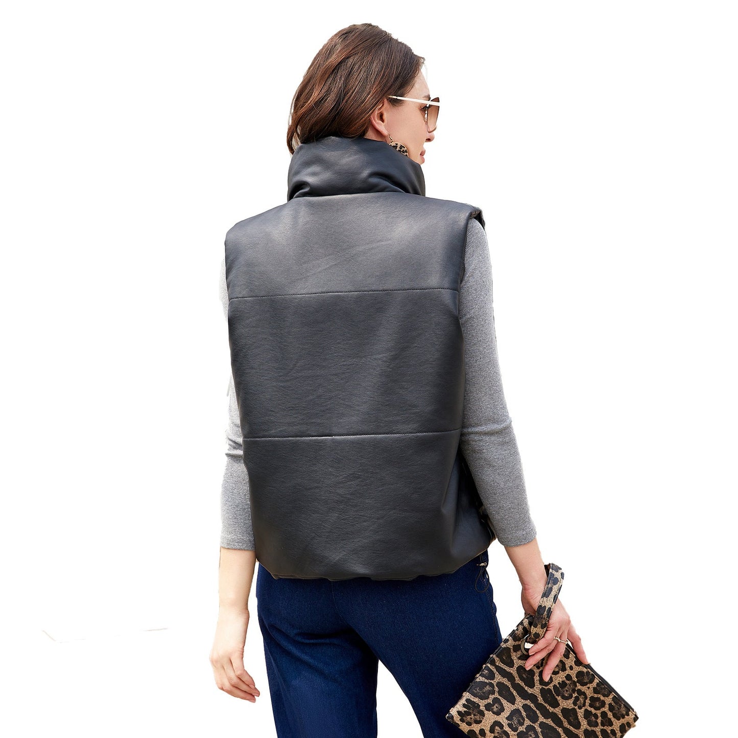 Dames Bodywarmer Warm Gewatteerd Hoge Kraag