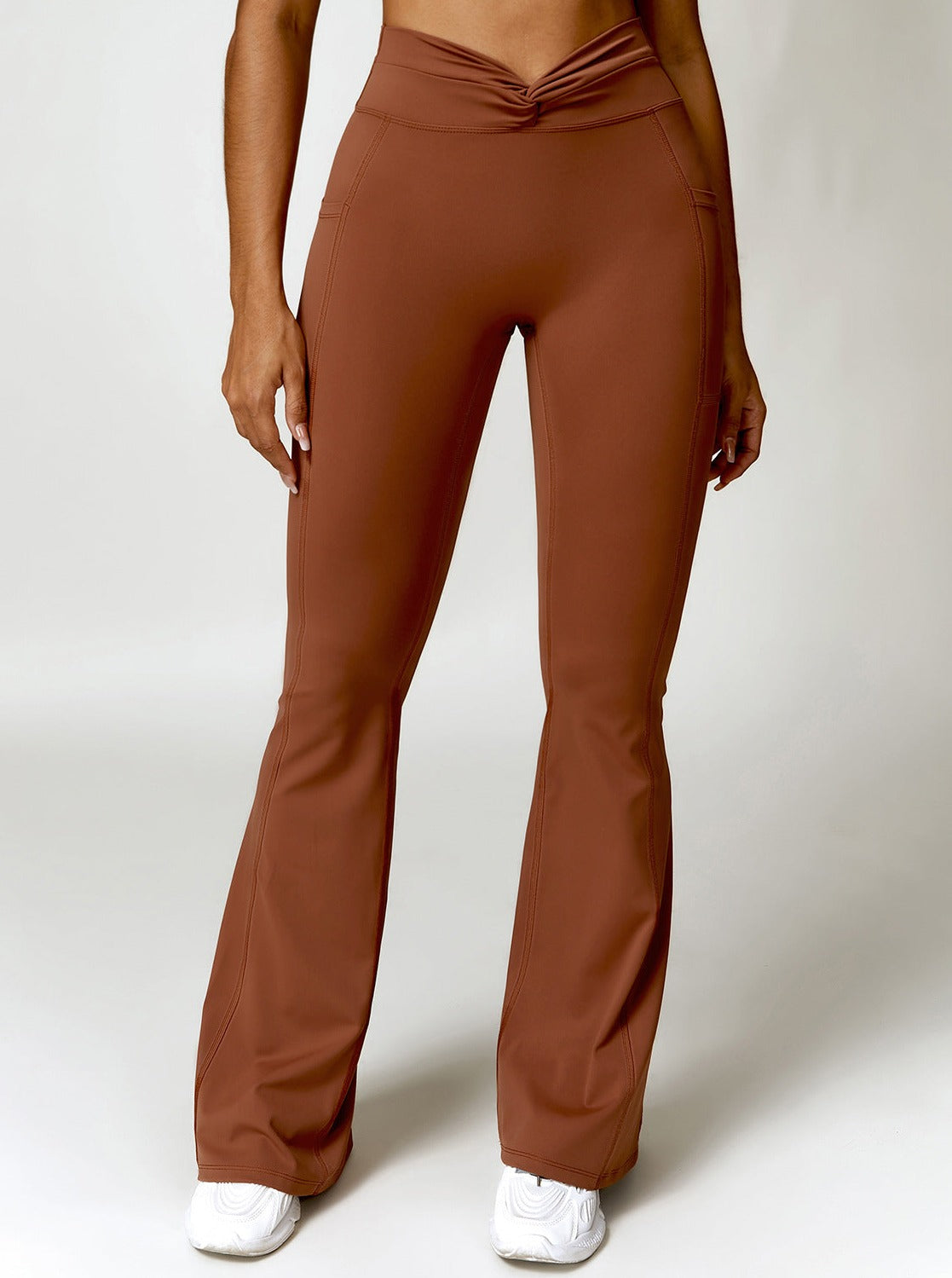 Hoge Taille Flared Leggings voor Vrouw Met Slank Makend Effect
