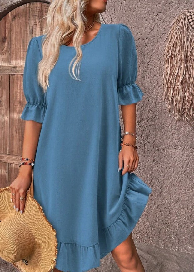 VELANORA Elegante Florel Korte Jurk