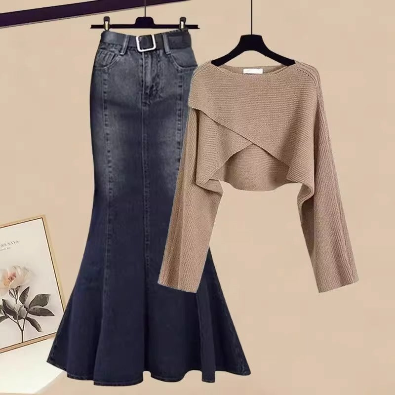 Vrouwelijke Top en Fishtail Broek Set Modieus