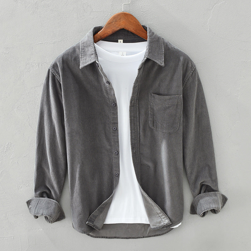 Retro Corduroy Overhemd voor Heren – Elegant & Tijdloos voor Elke Gelegenheid