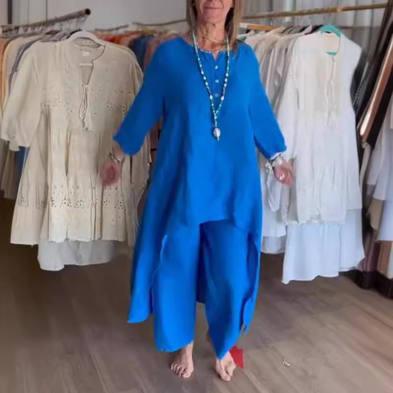 Linnen Vrijetijdspak Dames Elegante Zomerkleding Klein