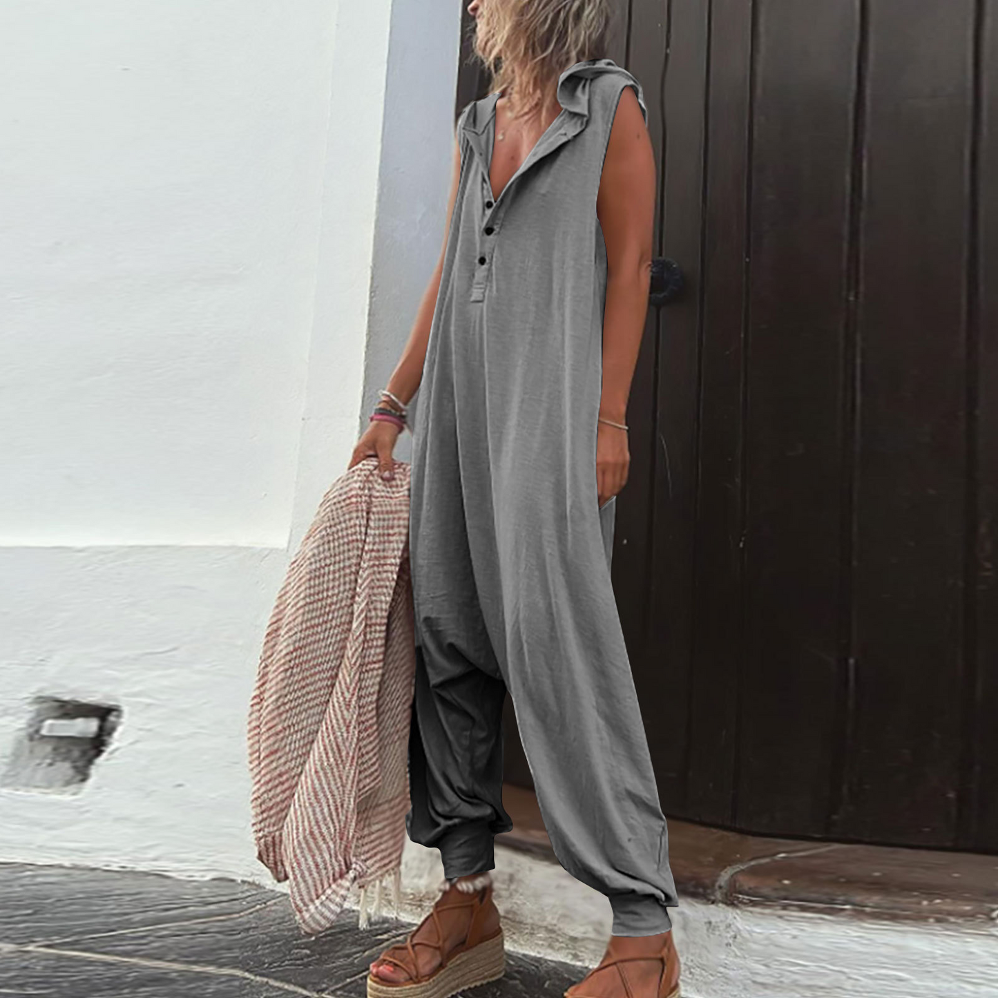 Boho Jumpsuit Zomerjurk Vrouwen Losse Fit