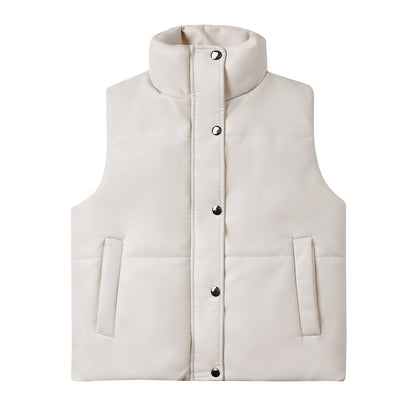 Dames Bodywarmer Warm Gewatteerd Hoge Kraag