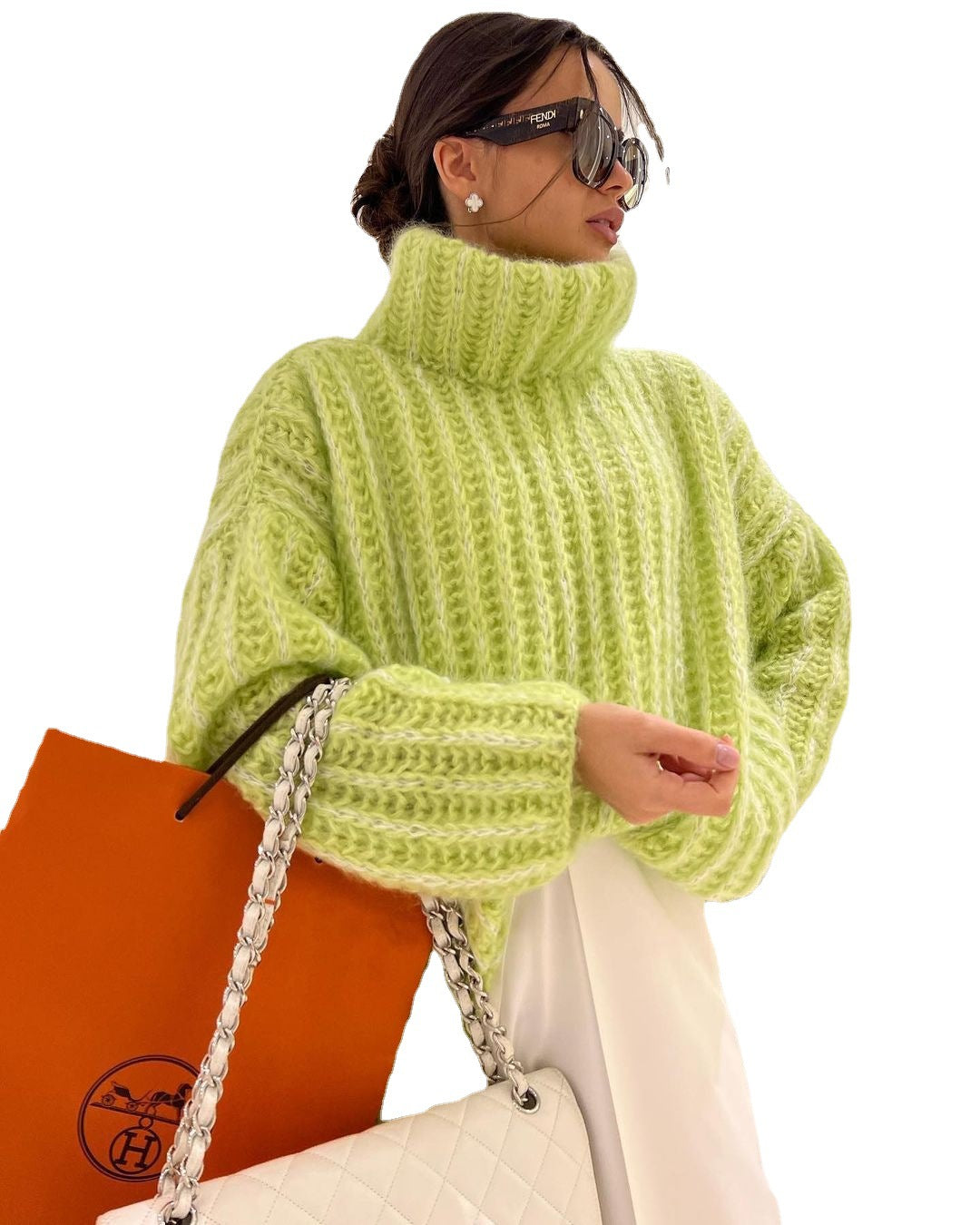 Dames Oversized Trui Grof Gebreid Zacht Colmodel