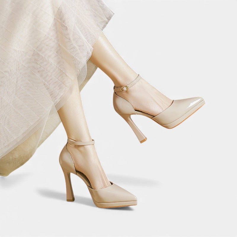 Dames Leren Pumps Met Hakken