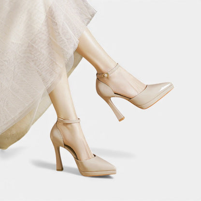 Dames Leren Pumps Met Hakken