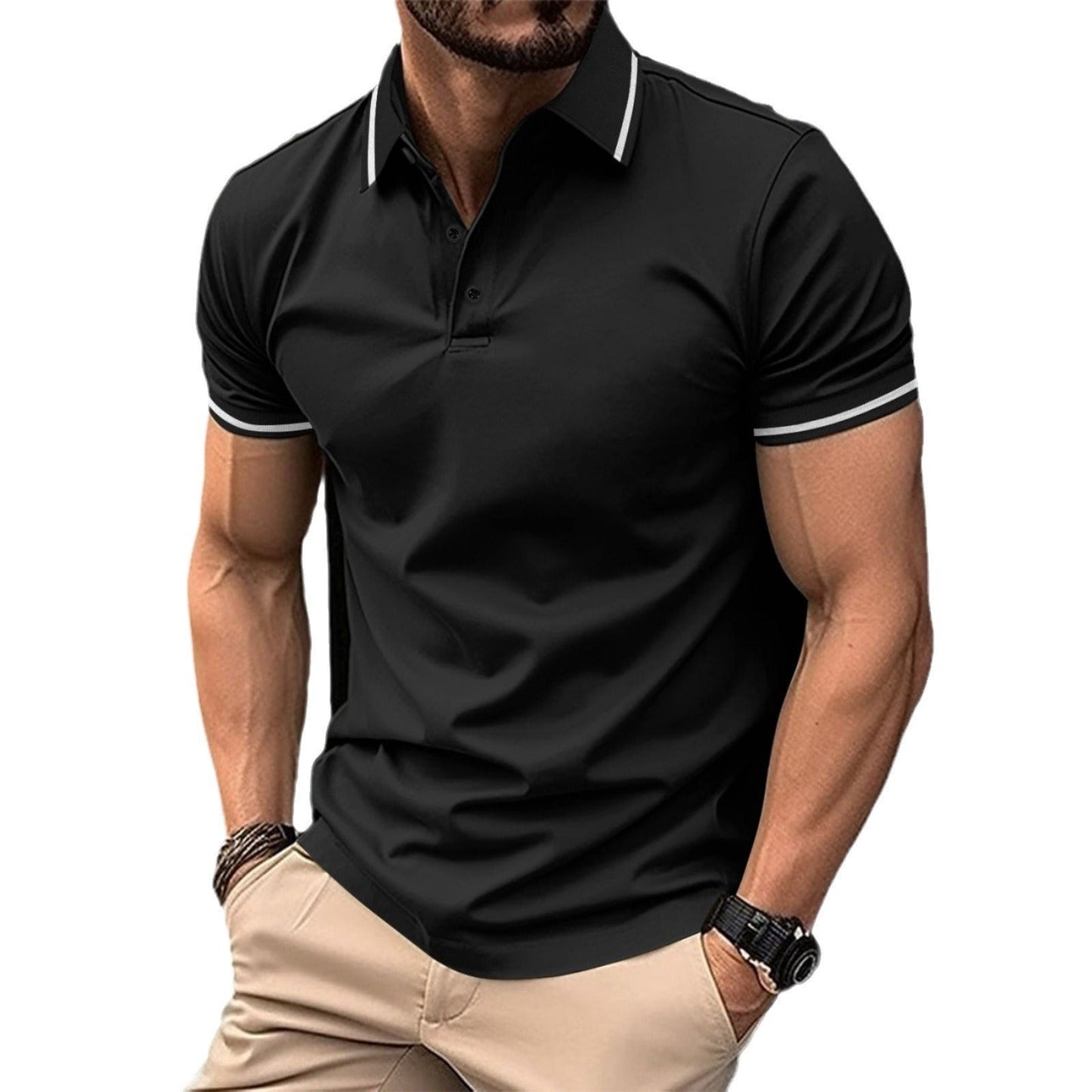 Heren Polo Shirt Slim Fit Katoen Casper