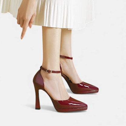 Dames Leren Pumps Met Hakken