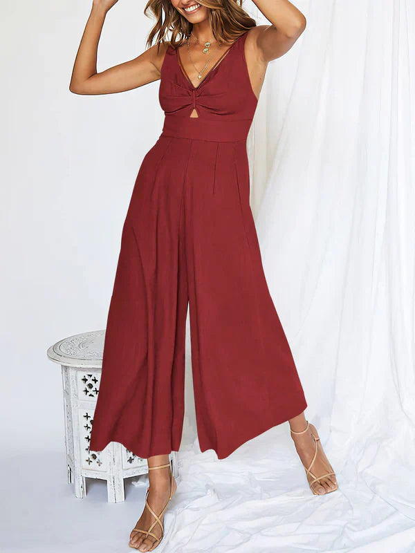Jumpsuit V-hals Elegant Jurk Model voor Vrouw