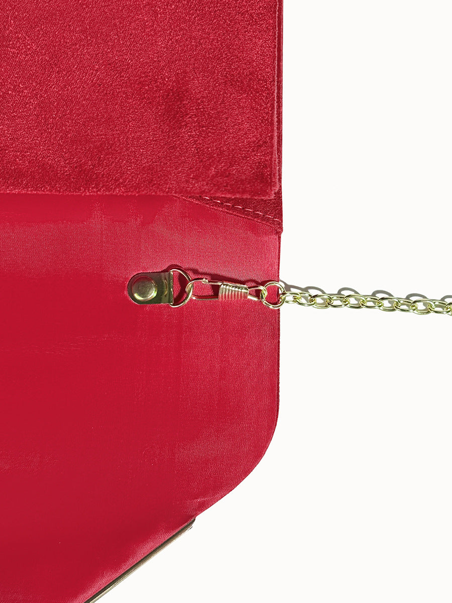 Fluwelen Envelope Clutch – Suède Look voor Avondelijke Elegantie
