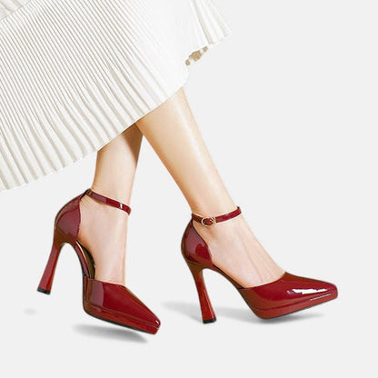 Dames Leren Pumps Met Hakken