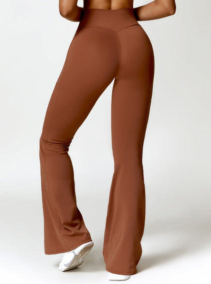 Hoge Taille Flared Leggings voor Vrouw Met Slank Makend Effect - Mode Vibes