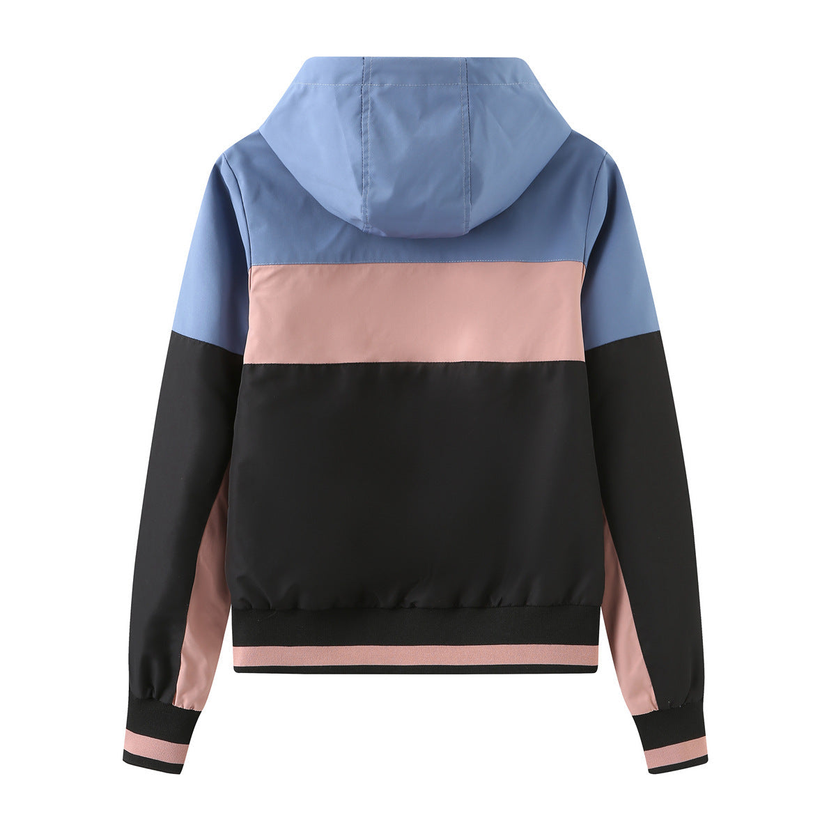 Dames Windjack Colorblock Capuchon Waterdicht